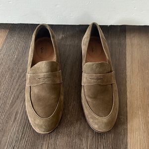 Clarks sage green loafer